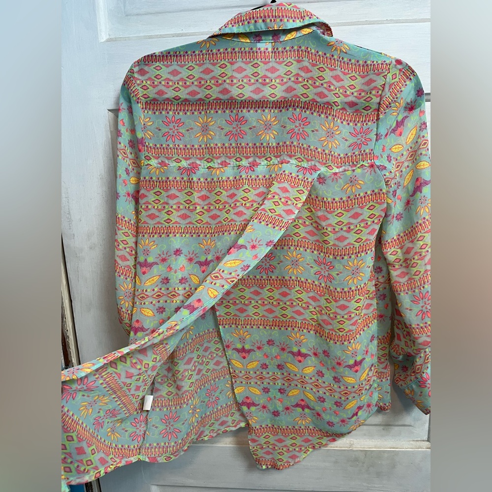 Shear multi colored button down - Picture 4 of 4